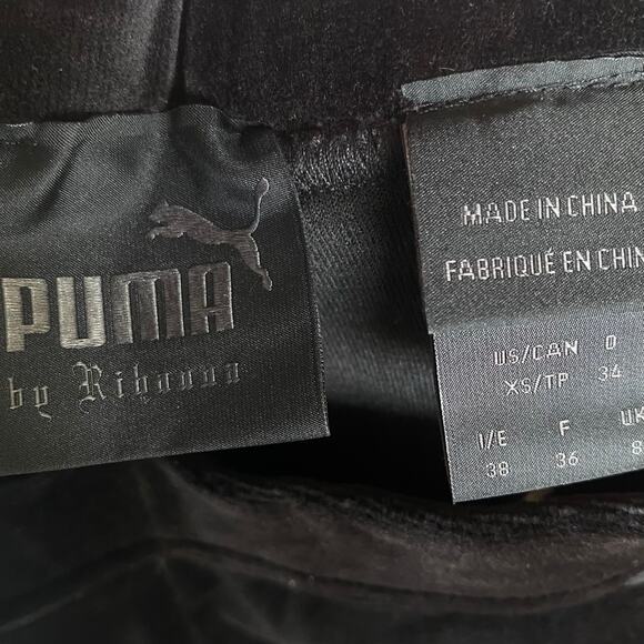 NEW FENTY PUMA BY RIHANNA Velour Lacing Tight Leggings Black Size XS - Picture 10 of 10